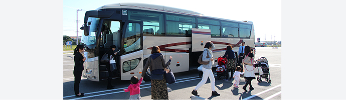 「三井アウトレットパーク」へ無料送迎バスを定期運行